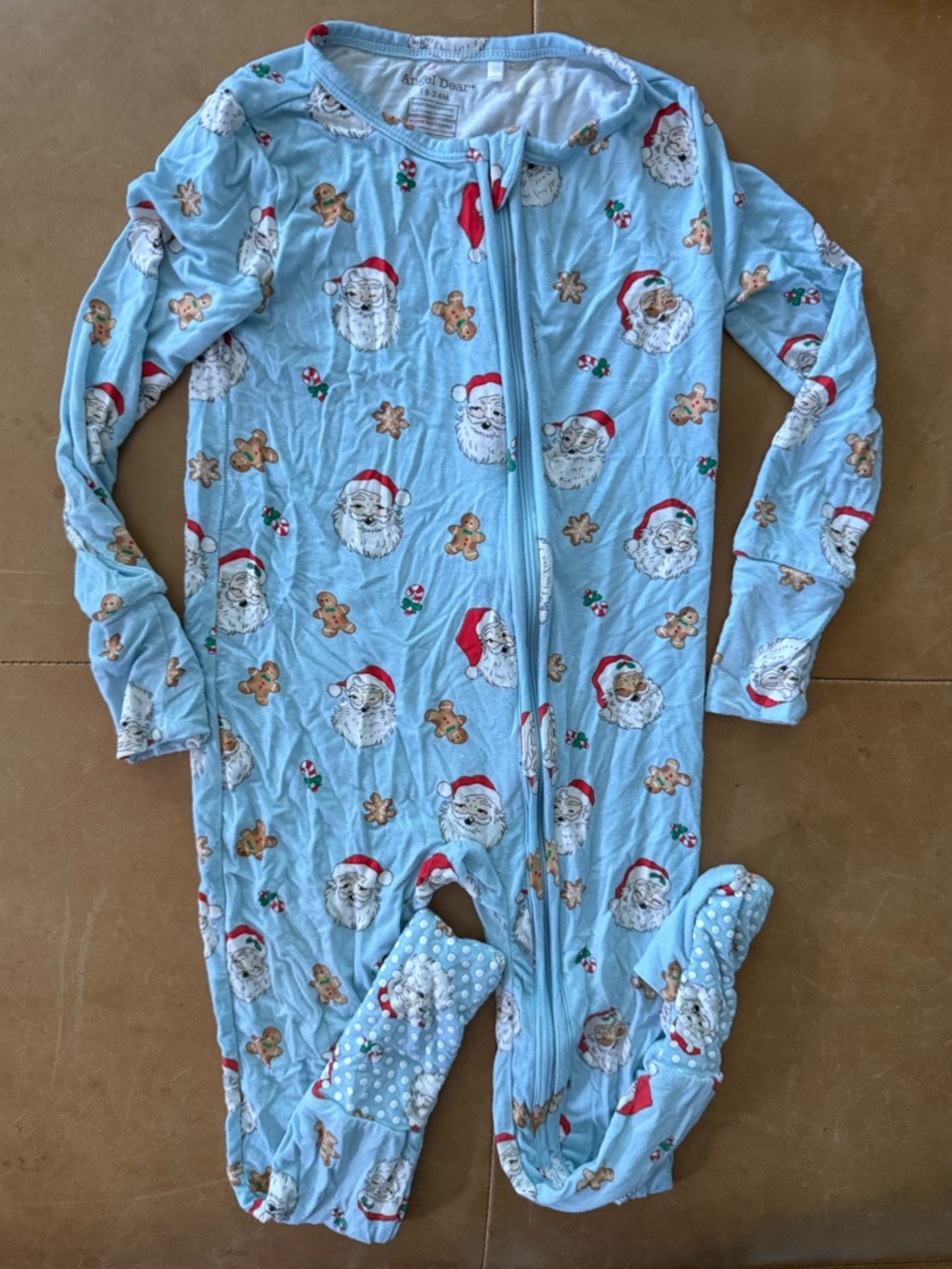 Angel Dear Viscose Bamboo Vintage Santa Footie 18-24M